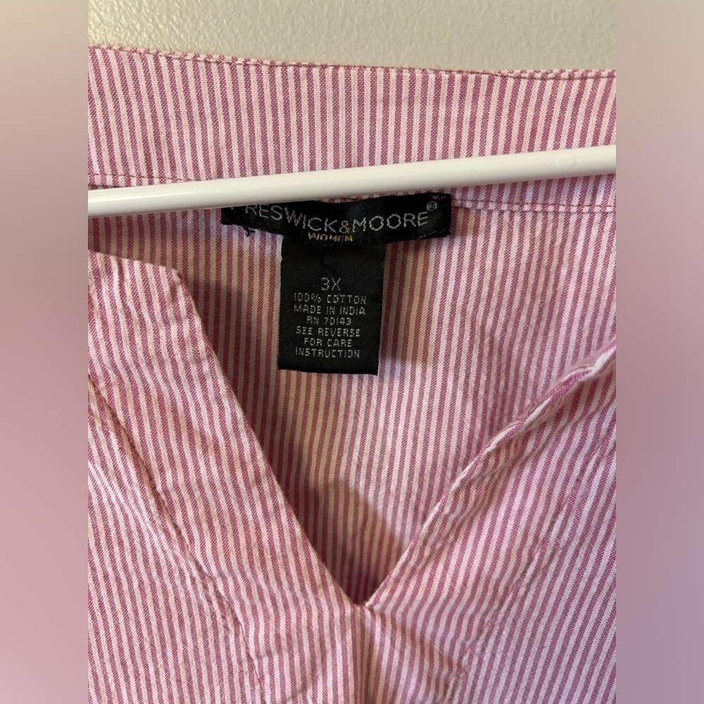 Preswick and Moore ruffle sleeve striped blouse - Picture 3 of 4